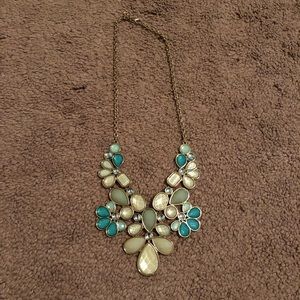 Francesca’s Blue and Green Statement Necklace